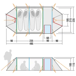 Tatonka Tunnelzelt Alaska 4 PU Light Oliv -Camping-Ausrüstung Verkaufsladen 30619 8 scaled