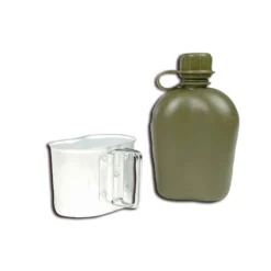 Mil-Tec Feldflasche 1 Qt. Mit Becher Und Hülle Oliv -Camping-Ausrüstung Verkaufsladen 34008 1