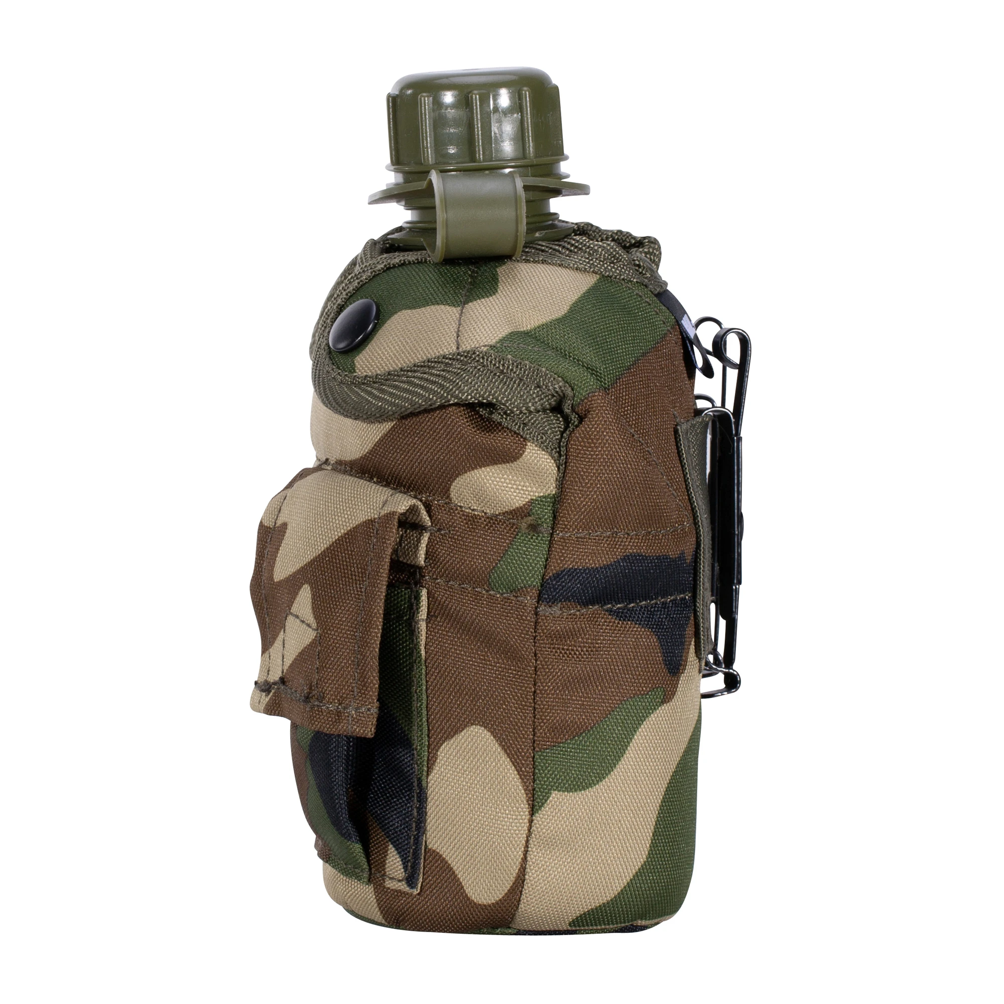 Mil-Tec Feldflasche 1 Qt. Mit Becher Und Hülle Woodland – Bild 2