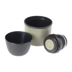 Esbit Isolierflasche Edelstahl 1 L Olivgrün -Camping-Ausrüstung Verkaufsladen 35749 2 Esbit Edelstahl Isolierflasche 1 L olivgr n Detail Becher und Deckel