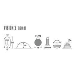 High Peak Popup Zelt Vision 2 Grün Phantom -Camping-Ausrüstung Verkaufsladen 41681 5
