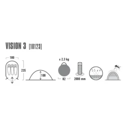 High Peak Popup Zelt Vision 3 Grün Phantom -Camping-Ausrüstung Verkaufsladen 41682 7