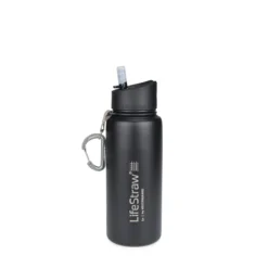 LifeStraw Wasserflasche Go Edelstahl Mit Filter 0.7 L Schwarz