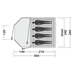 Easy Camp Kuppelzelt Blazar 400 Rustic Grün -Camping-Ausrüstung Verkaufsladen 78220 2