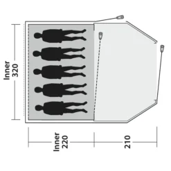 Easy Camp Tunnelzelt Earth 5 -Camping-Ausrüstung Verkaufsladen 78222 2