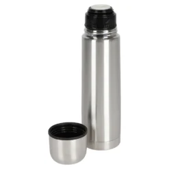 KH Security Isolierflasche Edelstahl 1 L Silberfarben -Camping-Ausrüstung Verkaufsladen 79656 1